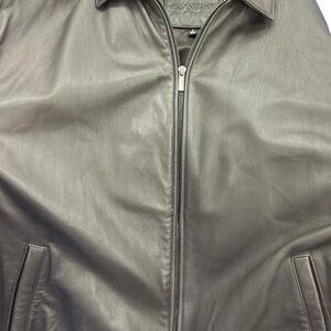 Black Diamond Men's Brown Leather Bomber Jacket